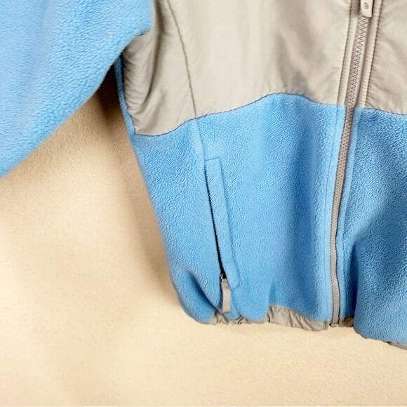 The North Face Girls Blue Fleece Zip Up Jacket Large - Picture 4 of 7